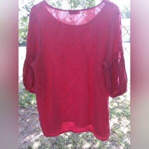 Bryn Walker Made in USA Pink 100% Linen Top, sz XL